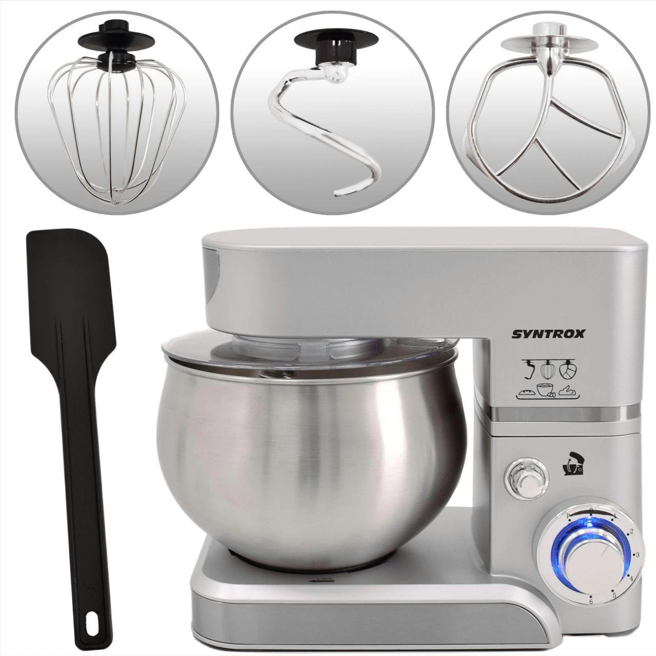 Küchenmaschine & Knetmaschine Basic 5 Liter Rot 3 Küchenmaschine & Knetmaschine Basic 5 Liter Rot – Bild 3