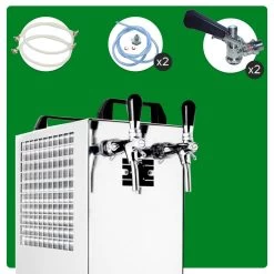 Komplett Set Kontakt 40/K Bierzapfanlage 2-leitig Trockenkühlgerät Aus Edelstahl, 50 Liter/h, Mit Membranpumpe, Green Line -Küche Verkauf Geschäft 224ea399 5b14 4263 af9f b1f25a5d3b6d