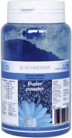 1 X SCHNEIDER Lebensmittel-Puderfarbe Blau 25 G