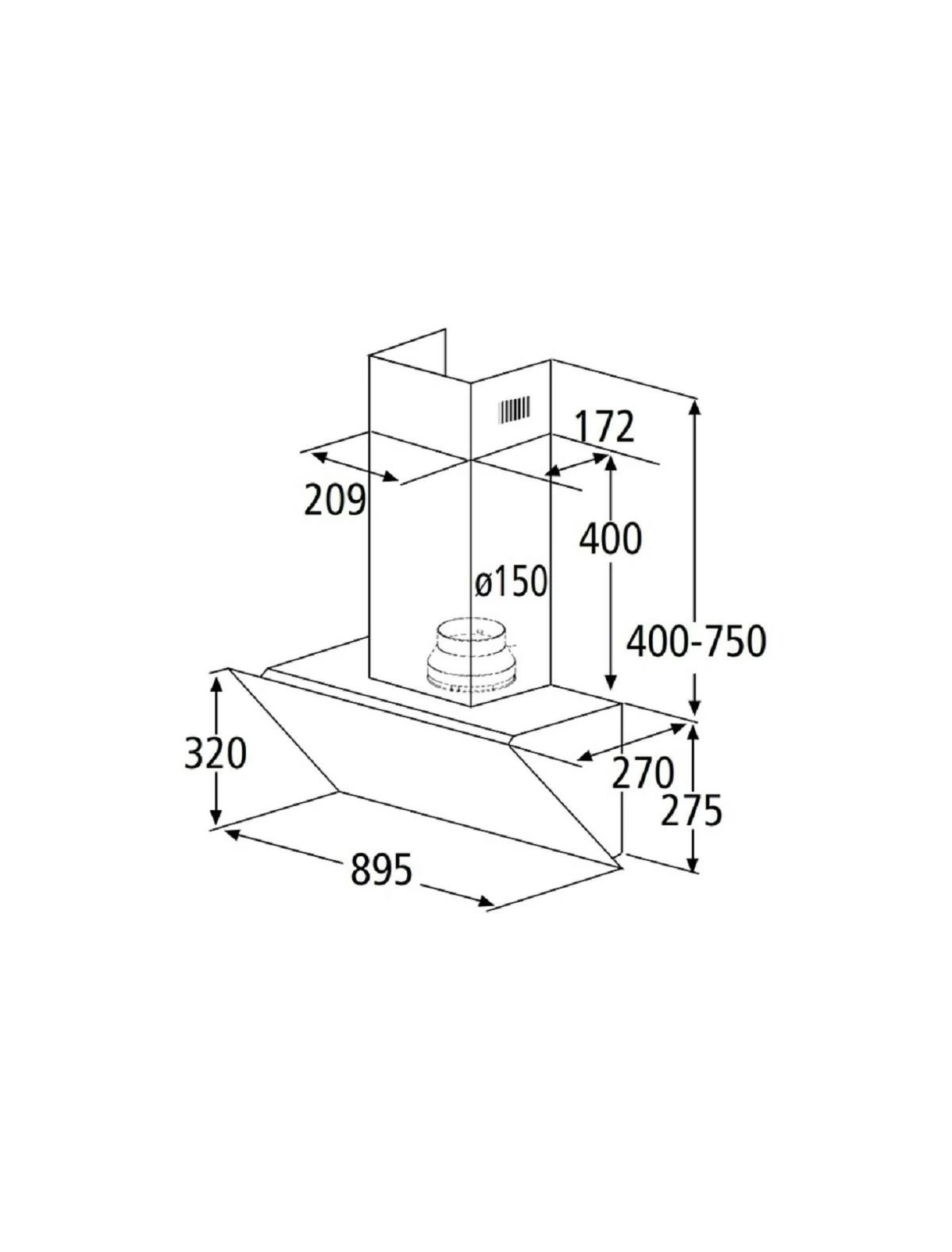 PKM V1-90A+BTY Dunstabzugshaube Glas Schwarz Designerhaube LED 90cm 6 PKM V1-90A+BTY Dunstabzugshaube Glas Schwarz Designerhaube LED 90cm – Bild 6