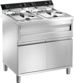 Cookmax Elektro-Fritteuse 2x 12 L