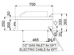 MBM Auftisch-Gas-Grillplatte , Stahl Glatt Verchromt 5,5 KW -Küche Verkauf Geschäft 51aba5ef 5739 4e42 a60e 9ea7b3085dad