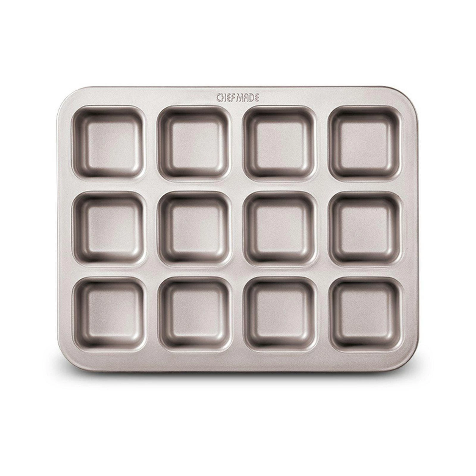 CHEFMADE | 12er Brownieblech | 325x257x40mm | Champagnergold | Antihaft- & Silikonbeschichtet | Blondieblech | Muffinblech | Muffinform | Minikuchen 1 CHEFMADE | 12er Brownieblech | 325x257x40mm | Champagnergold | Antihaft- & Silikonbeschichtet | Blondieblech | Muffinblech | Muffinform | Minikuchen