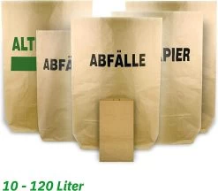 Hypafol Bio Papier Müllbeutel | Abbaubare Biomüllbeutel | Ohne Plastik | 2-lagig, Tüten Mit 50 L Fassungsvermögen | 450x600+200 Mm, 50 Stück -Küche Verkauf Geschäft 6ddee78b 26ef 4456 8cdf 6a75561abadc