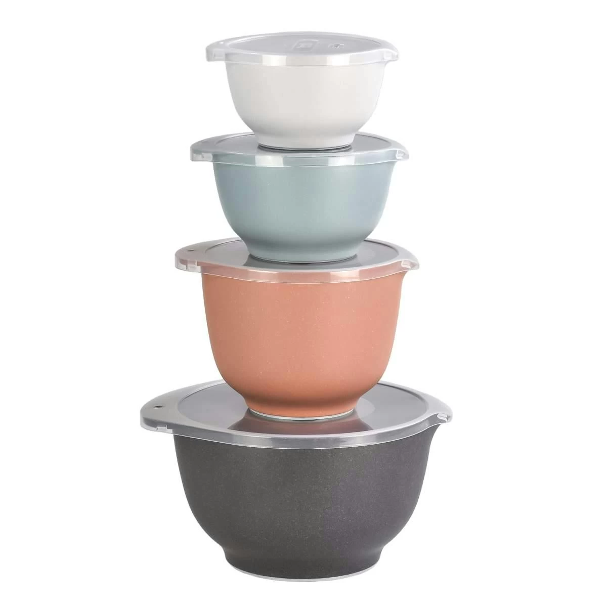 Rosti Rührschüssel Set Backschüssel Schüssel Margrethe 2-teilig Mit Deckel PEBBLE Weiß 2 Rosti Rührschüssel Set Backschüssel Schüssel Margrethe 2-teilig Mit Deckel PEBBLE Weiß – Bild 2