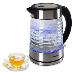 1.7 Liter Wasserkocher Lago Aus Glas & Edelstahl Mit Blauem LED Licht -Küche Verkauf Geschäft 8c1268df 2c00 47f4 9167 69f6799804a6