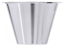 7x Dariol-/ Becherförmchen Aus Edelstahl 18/10, Seidenmatt Poliert, Mit Glattem, Flachem