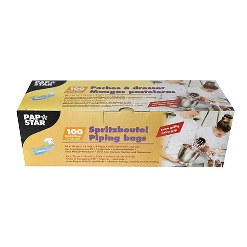 PAPSTAR 10 Spritzbeutel 1,8 L 46 Cm X 23 Cm Transparent Inkl. 3 Spritztüllen 5 PAPSTAR 10 Spritzbeutel 1,8 L 46 Cm X 23 Cm Transparent Inkl. 3 Spritztüllen – Bild 5