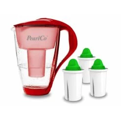 Glas-Wasserfilter Rot Inkl. 3 Protect+ Filterkartuschen -Küche Verkauf Geschäft 9615efb6 ae21 487b 9360 61af44702d94