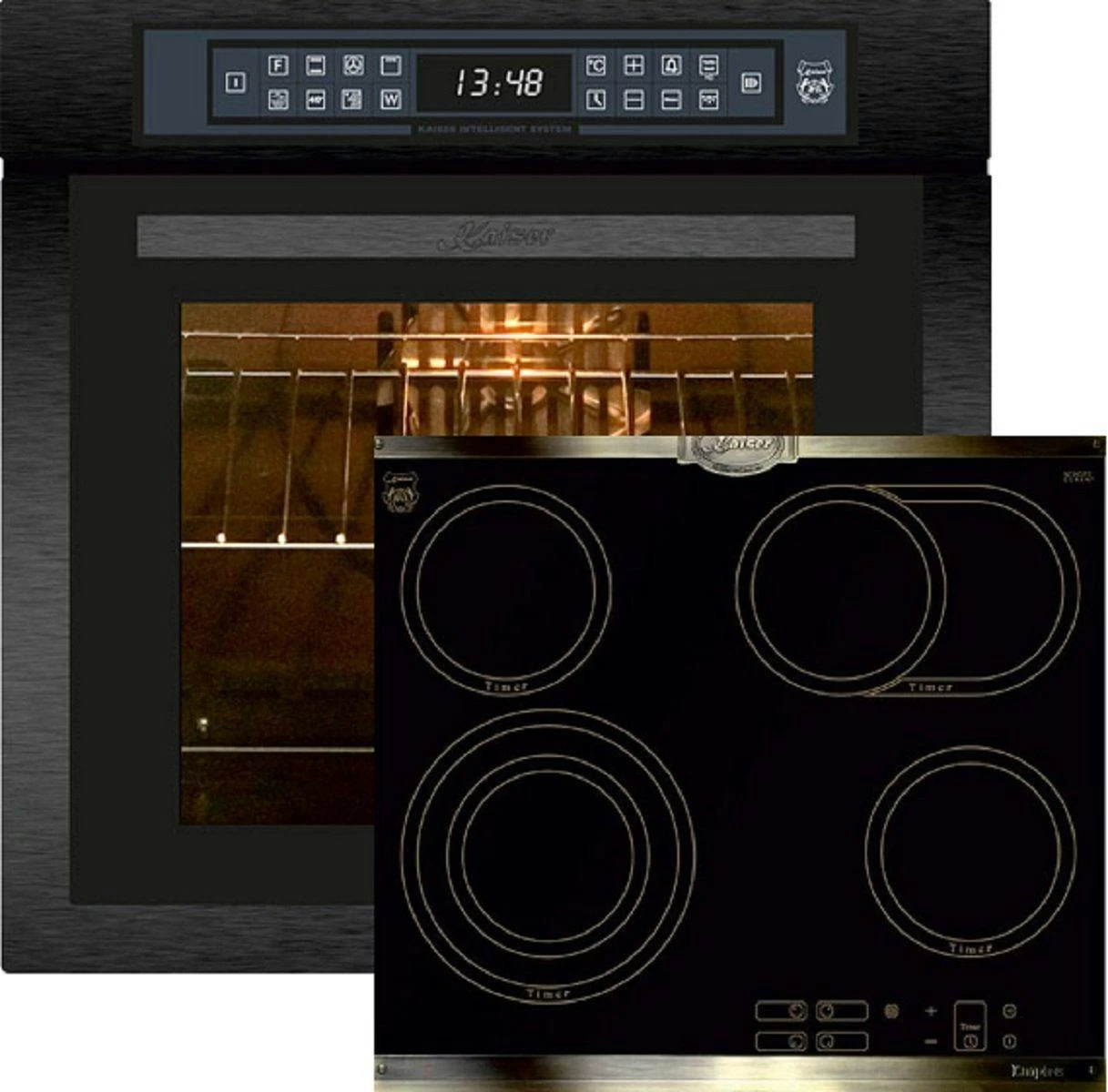 Herd Set/ Kaiser EH 6726 AD / Einbaubackofen + KCT 6385 Em / Glaskeramik Kochfeld 5 Herd Set/ Kaiser EH 6726 AD / Einbaubackofen + KCT 6385 Em / Glaskeramik Kochfeld – Bild 5