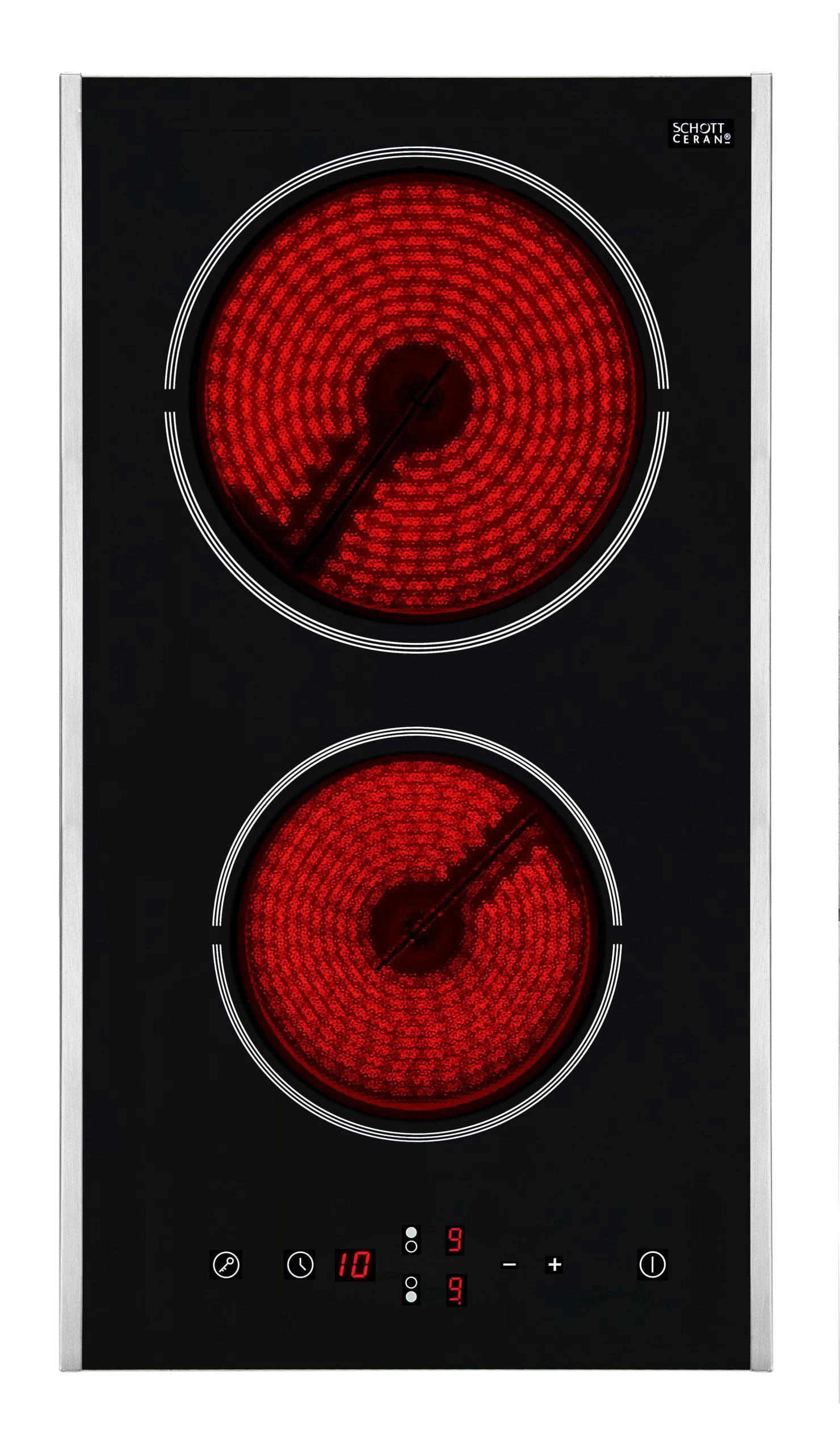 Exquisit Kochfeld EKC 301-3.1 R | Glaskeramik | Touch Control | 2 Kochstellen | Edelstahlrahmen | 3000 W 1 Exquisit Kochfeld EKC 301-3.1 R | Glaskeramik | Touch Control | 2 Kochstellen | Edelstahlrahmen | 3000 W