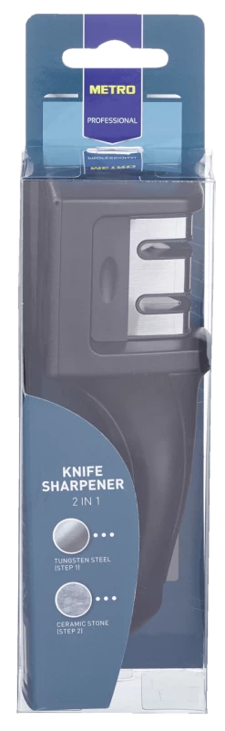 METRO Professional 2 In 1 Messerschärfer, Wolframstahl/Keramikstein, Schwarz -Küche Verkauf Geschäft a17412f7 691c 465e a521 f39f4fe9f405