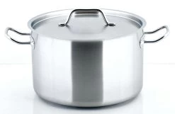 METRO Professional Fleischtopf HS-CSR40, Edelstahl, Ø 40 Cm, 19.2 L, Höhe: 19.7 Cm, Mit Deckel, Induktion