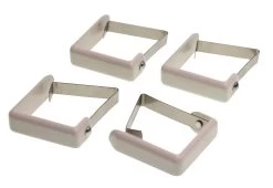 FACKELMANN 14474 4x Tischtuchklammer | Kunststoff | Made In Germany | Weiß