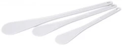 5x Rührspatel Aus Weißem Exoglass®, Mit Aufhängeöse Länge: 25 Cm, Breite: 4 Cm
