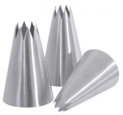 10x Contacto Sterntülle Fugenlos Gezogen, Aus Edelstahl 18/10, Seidenmatt Poliert, 5 Cm Hoch, Lochdurchmesser: 11 Mm