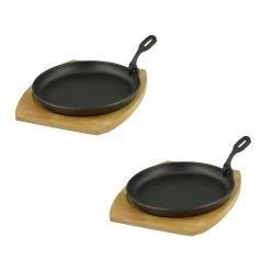 Servierpfanne Mit Holzuntersetzer Ø 22cm, Gusseisen 4 Stück Im Set -Küche Verkauf Geschäft e276da46 8baa 4521 b5df 99668e003a47