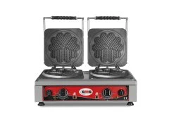 GMG - Waffeleisen Amore-M - 2x Ø 17cm - 50° Bis 300°C - Feste Backplatte Aus Gusseisen - Umlaufende Fettfangrinne - Gehäuse Edelstahl -Küche Verkauf Geschäft e46b5dac c4b2 4b7b b5e5 cace618df47e
