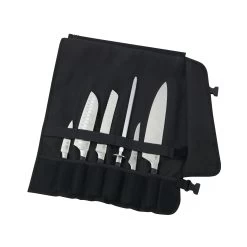 METRO Professional Messer Set 6-tlg., Ink. Tasche Und Messerschärfer, Edelstahl/ Polyester, 44 X 87.5 X 1 Cm, Schwarz -Küche Verkauf Geschäft ec19de7b 8392 498b b46e 8fe1e549440d
