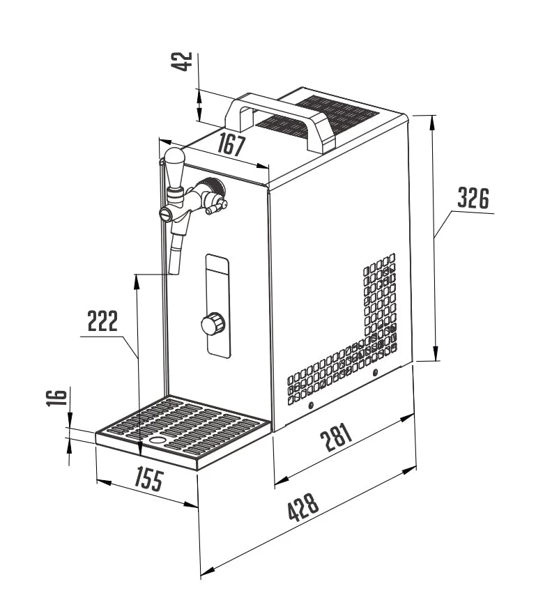 Komplett Set - Zapfanlage, Bierzapfanlage PYGMY 25/K Mit Membranpumpe, 1-leitig Trockenkühlgerät Aus Edelstahl, 35 Liter/h, Green Line 6 Komplett Set - Zapfanlage, Bierzapfanlage PYGMY 25/K Mit Membranpumpe, 1-leitig Trockenkühlgerät Aus Edelstahl, 35 Liter/h, Green Line – Bild 6