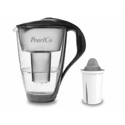 Glas-Wasserfilter Anthrazit Inkl. 1 Protect+ Filterkartusche