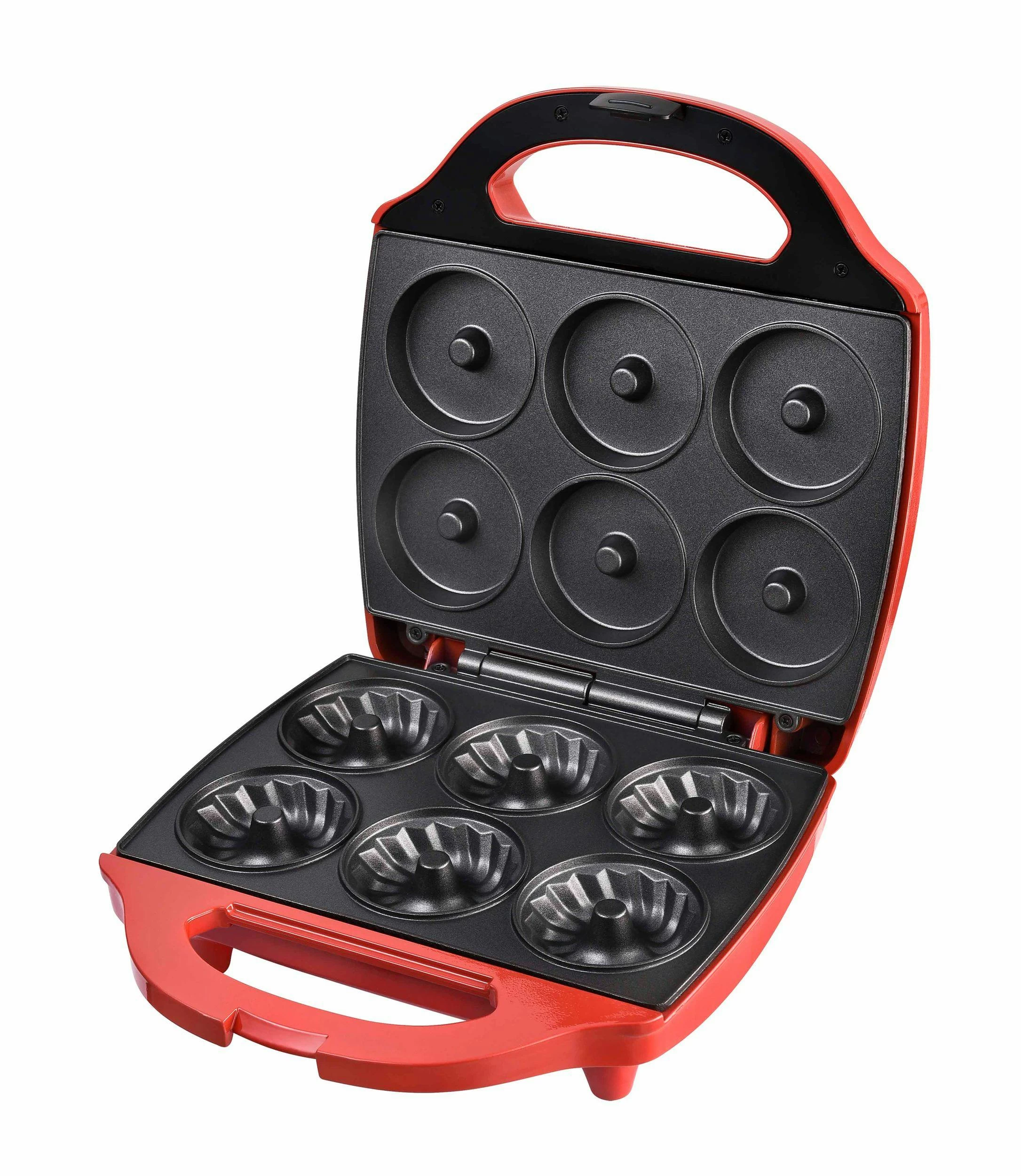 Team Kalorik TKG CKM 1002 R Gugelhupf/Donut-Maker, Metall, Aluguss, Kunststoff, Antihaftbeschichtung, Rot 2 Team Kalorik TKG CKM 1002 R Gugelhupf/Donut-Maker, Metall, Aluguss, Kunststoff, Antihaftbeschichtung, Rot – Bild 2