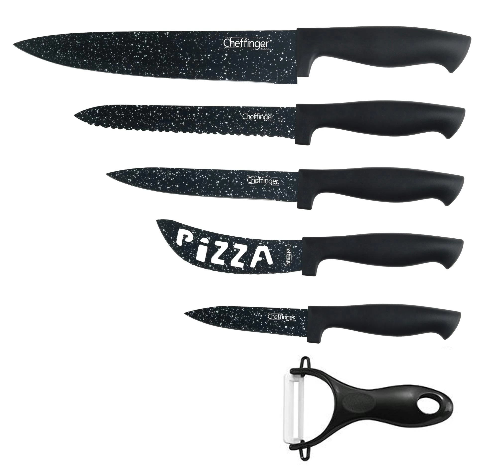 6 Tlg. Messerset (5 Messer & 1 Sparschäler) In Klappbox Mit Magnetverschluss Scharfe Messer Motiv 1 2 6 Tlg. Messerset (5 Messer & 1 Sparschäler) In Klappbox Mit Magnetverschluss Scharfe Messer Motiv 1 – Bild 2