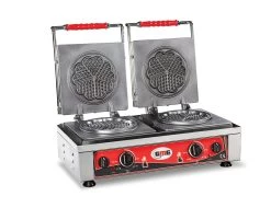 GMG - Waffeleisen Amore-M - 2x Ø 17cm - 50° Bis 300°C - Feste Backplatte Aus Gusseisen - Umlaufende Fettfangrinne - Gehäuse Edelstahl -Küche Verkauf Geschäft fbd69068 0804 4787 95a1 c15b1e1e531d