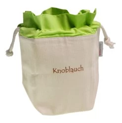 Slowroom 501 Gemüsebeutel Knoblauch | 15x20cm | Atmungsaktiv | Baumwolle