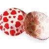 160x Muffinkapseln Gebäckkapseln Rote Herzen O 50 X 30 Mm
